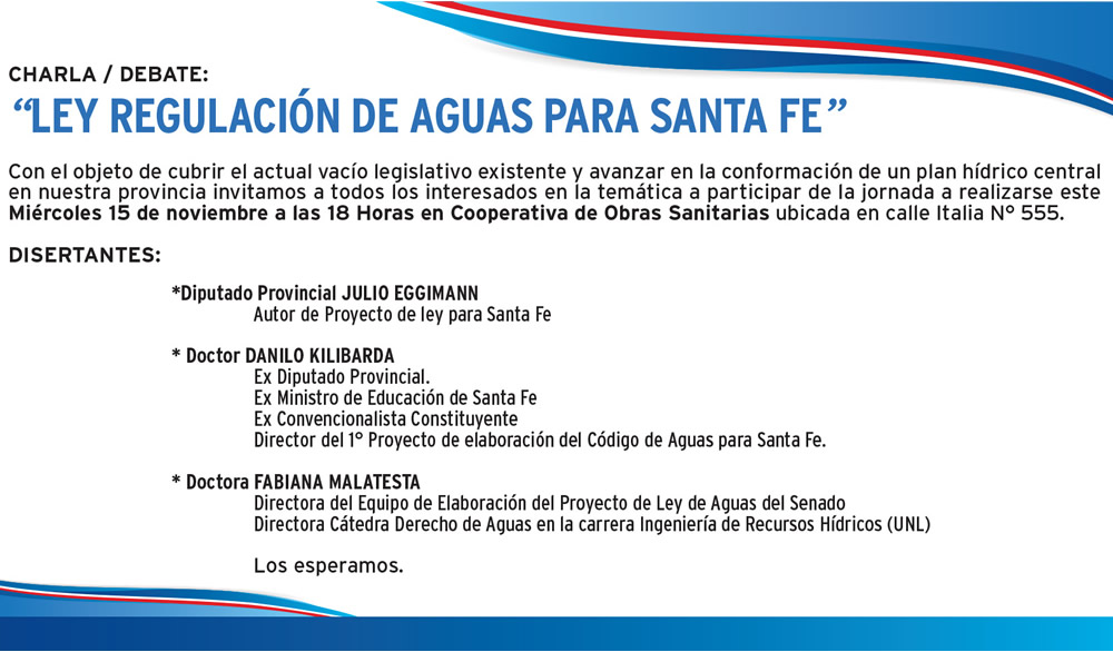 Ley Regulación de Aguas para la Provincia de Santa Fe