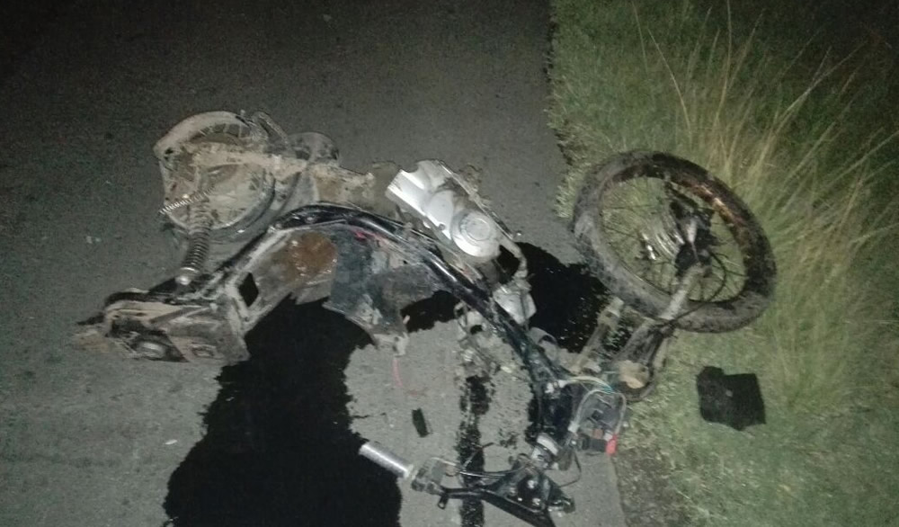 Fallece conductor de moto en accidente sobre Ruta 14