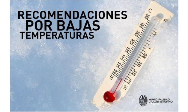 Recomendaciones por bajas temperaturas