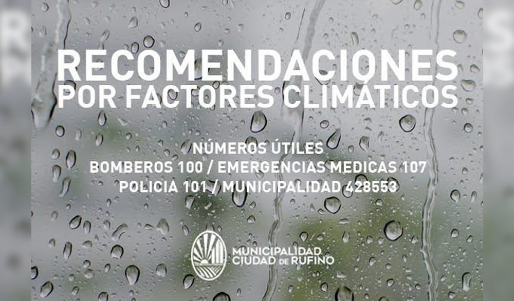 Recomendaciones ante tormentas