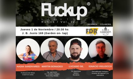 El jueves 1 de Noviembre se realizará la cuarta edición de FuckUp Night Rufino