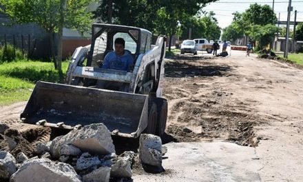 Comenzó la repavimentación de calle Lorenzetti