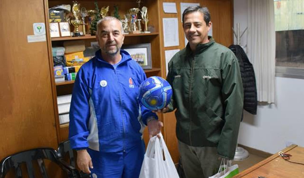 Pelotas y conos para el Club San Martín