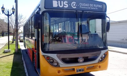 Comenzó a funcionar esta semana el transporte público de pasajeros en Rufino
