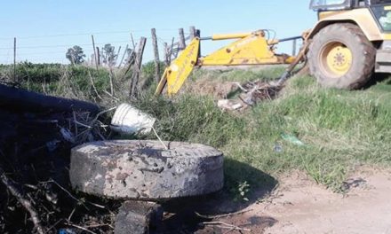 Basura en desagües de ex ruta 7