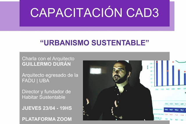 Charla abierta y gratuita on line sobre Urbanismo Sustentable