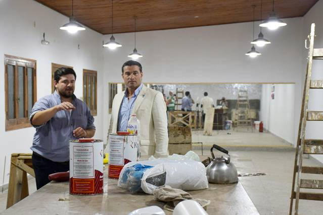 Recorrida por el Centro Cultural en obras por mejoras