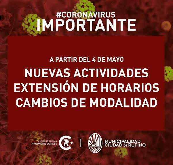 Nuevas actividades, extensión de horarios y cambios de modalidad