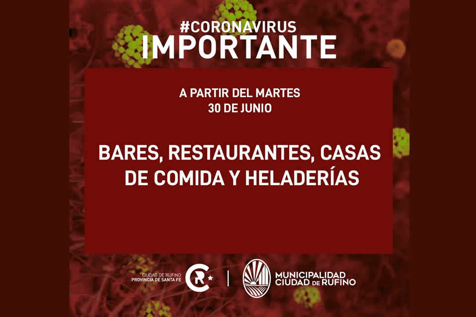 A partir de hoy martes los bares y restaurantes podrán abrir al público todos los días de 8 a 24 horas