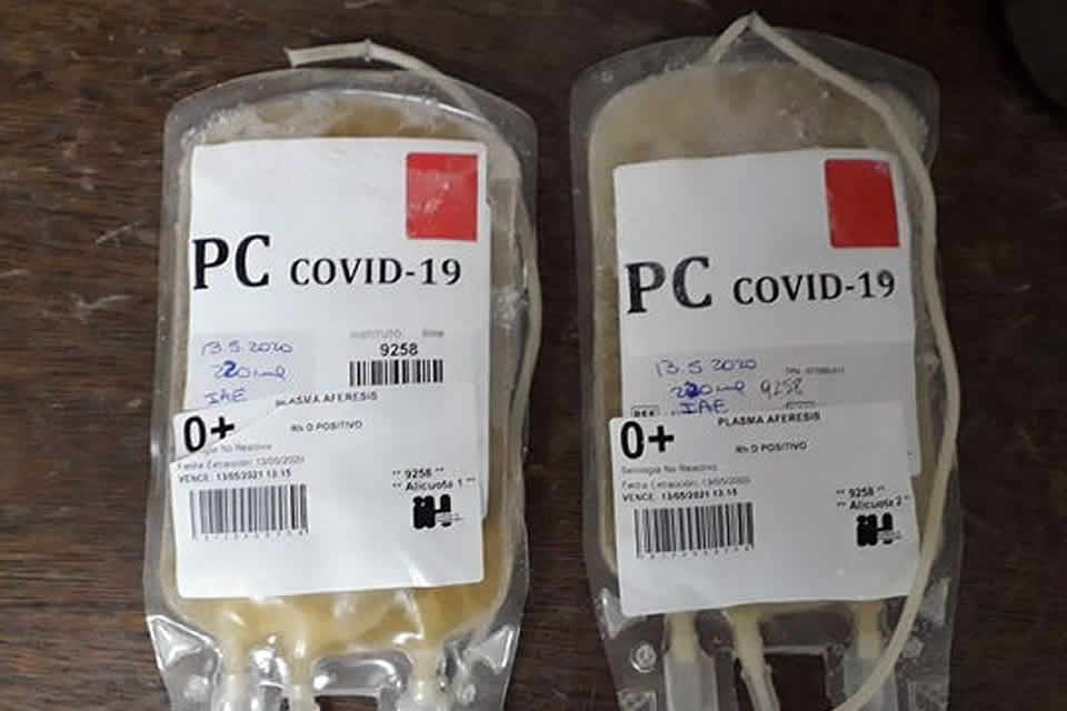 La donación de plasma de personas recuperadas ya se aplica en 8 provincias