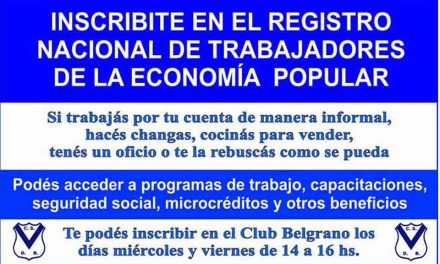 Inscripción de Trabajadores de la economía popular