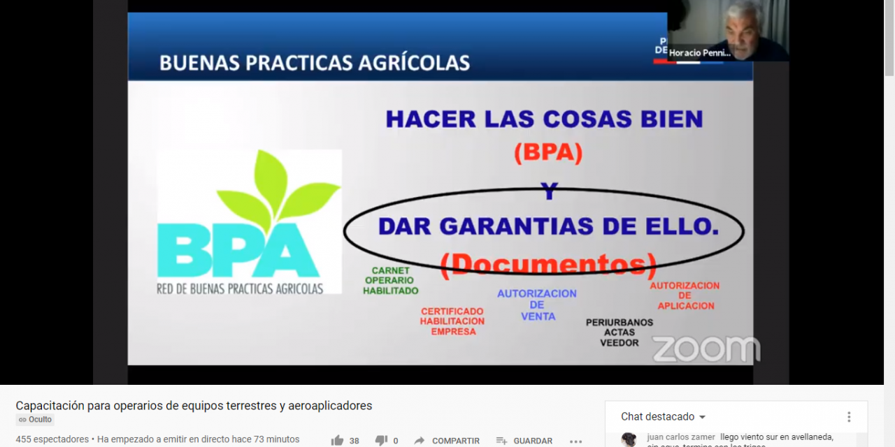 La Provincia capacitó a más de 600 operarios de equipos terrestres y aeroaplicadores de fitosanitarios