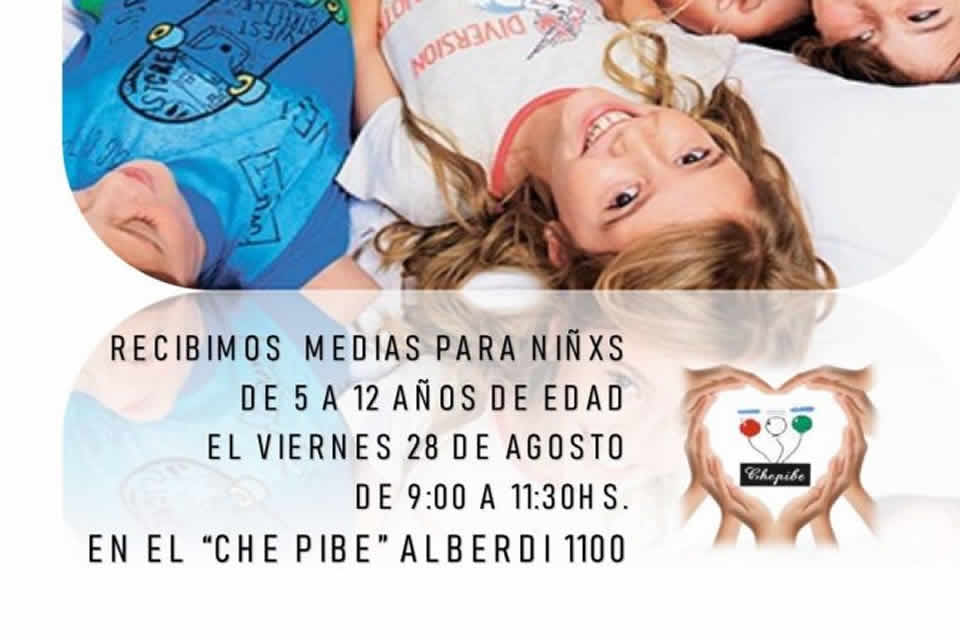 Mañana Viernes campaña llevá un par de medias para un par de pibes