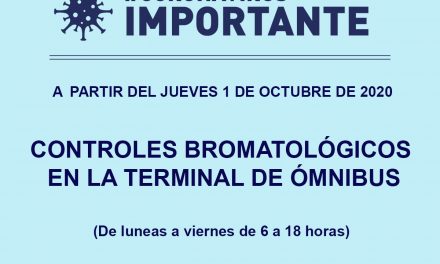 A partir de octubre vuelven los controles bromatológicos a la terminal