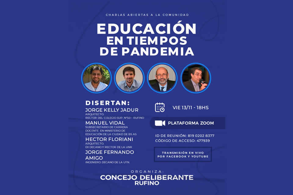 Este viernes, Educación en Tiempos de Pandemia