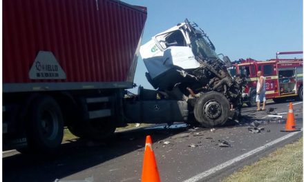 Accidente entre dos camiones sobre ruta 33 a pocos kilómetros de Rufino