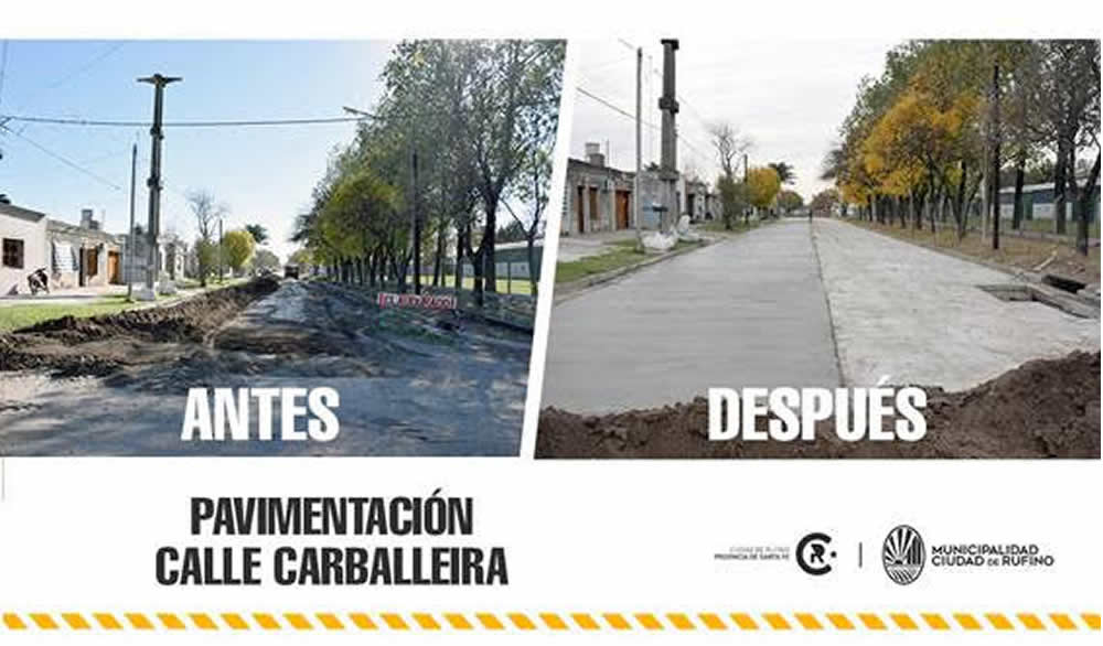 Nueva cuadra de pavimento en Carballeira entre Garin y Saavedra