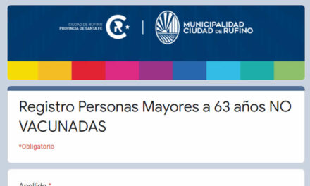 Reinscripción de vacunación Covid-19 para mayores de 63 años