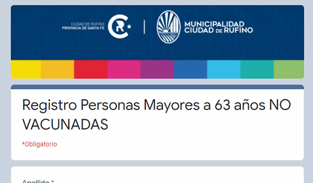 Reinscripción de vacunación Covid-19 para mayores de 63 años