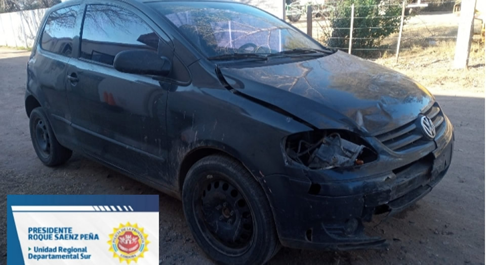 Grave accidente y fuga en Barrio Gral San Martín de Rufino deteniendo en Rosales al propietario del auto