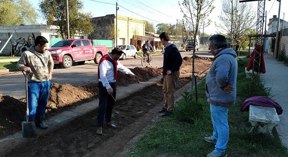 Obras que se llevan adelante en calle América