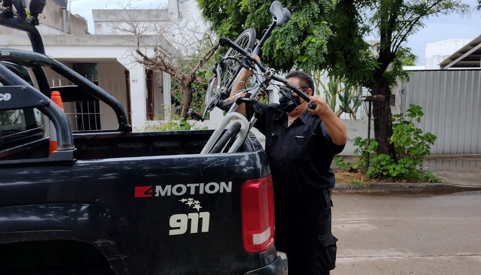 Recuperan bicicleta en la vía pública en la que momentos antes había sido robada y filmada el delito