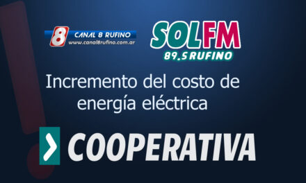 Cooperativa eléctrica incrementa costo de energía eléctrica en tres tramos