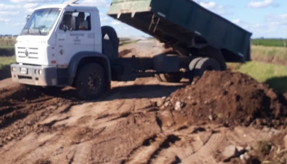 Trabajos en el camino a Saboya