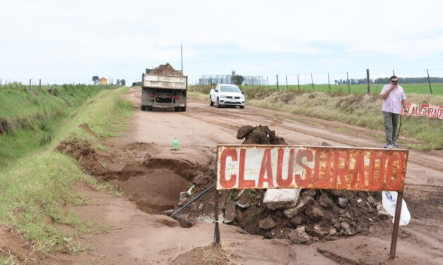 Trabajos en camino de la antena