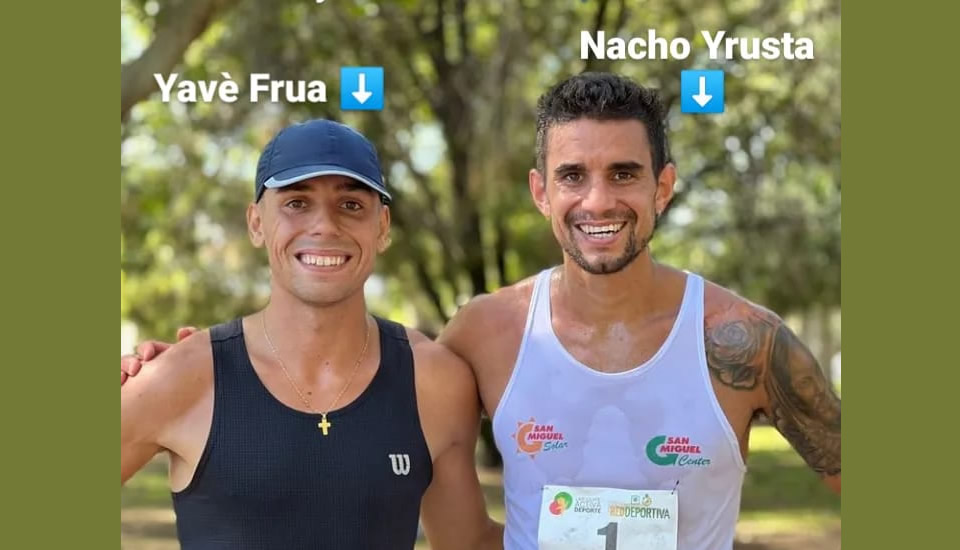 Yavé Frúa y Nacho Yrusta ganadores de la maratón de 5k y 7 k que se desarrolló en Laboulaye