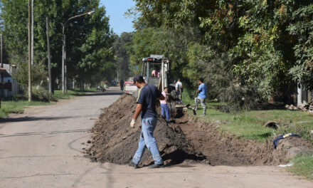 Cordón cuneta en calle Echeverría