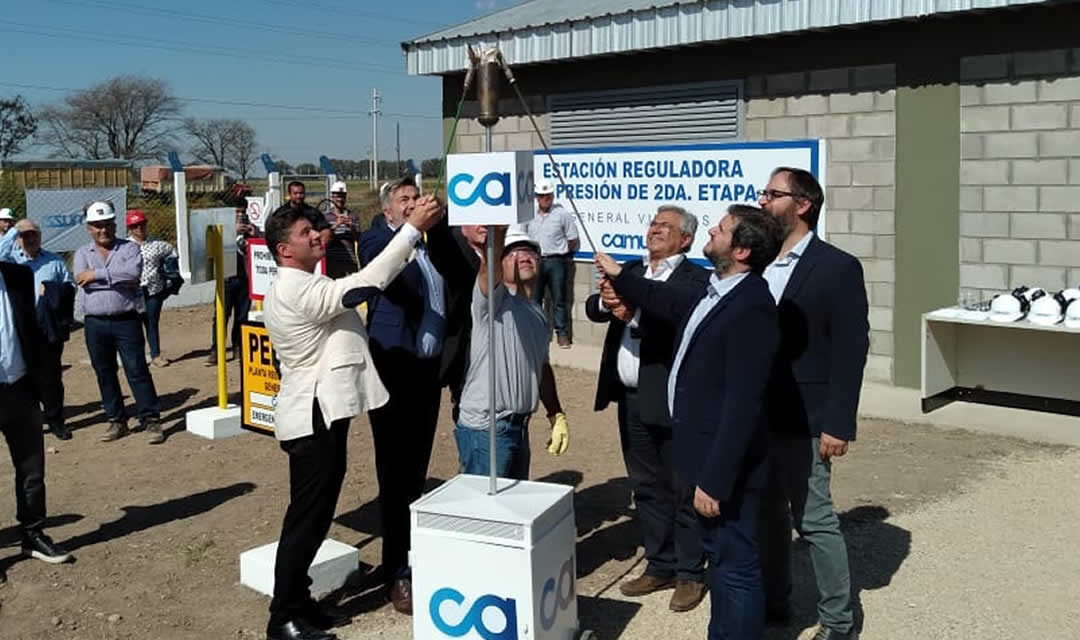 Inauguración de gasoducto en Villegas