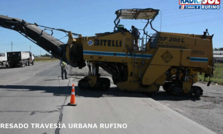 Obras de Vialidad Nacional sobre Ruta 7 en Rufino