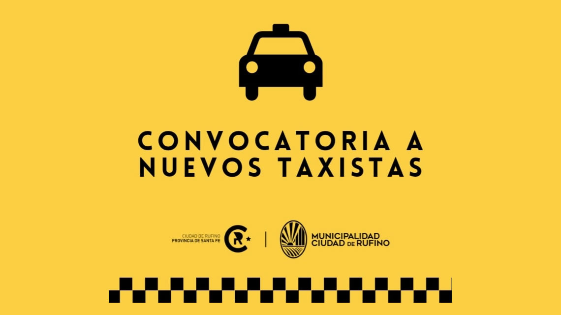 Convocatoria a nuevos taxistas en Rufino