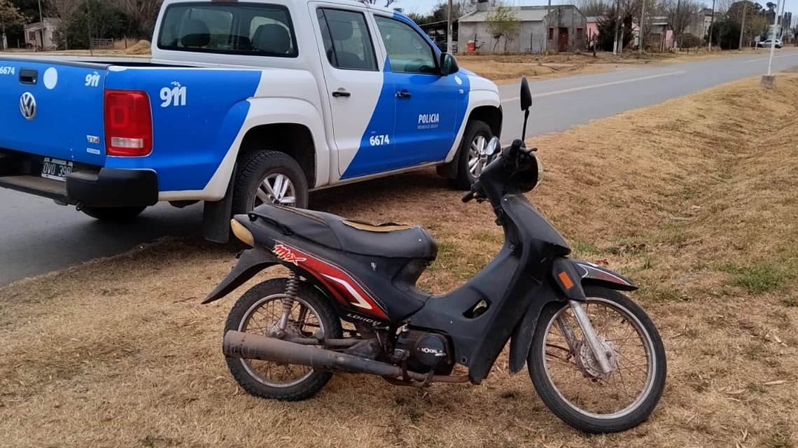 En Amenábar hallaron una moto recientemente sustraída