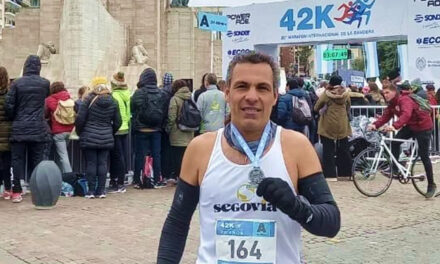 Walter Marseu participó de la Maratón de la Bandera de 42 km