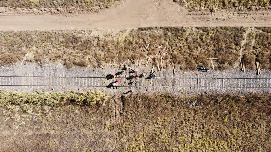 Nuevas obras de vía en la traza del San Martín