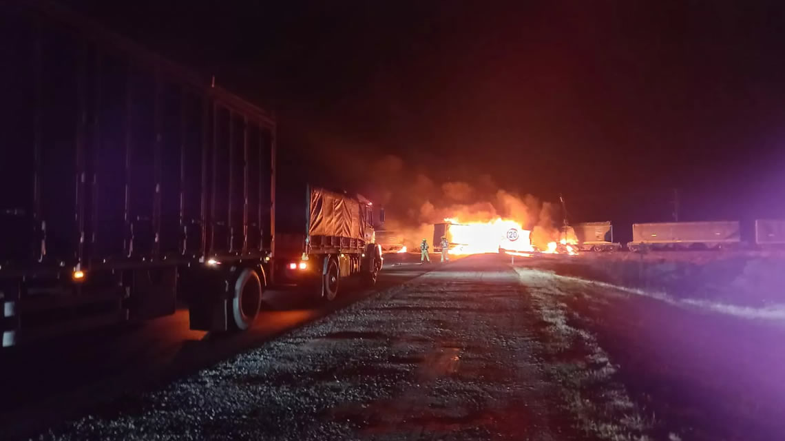 Camionero falleció al chocar con un vagón en Ruta 7 cerca de Rufino