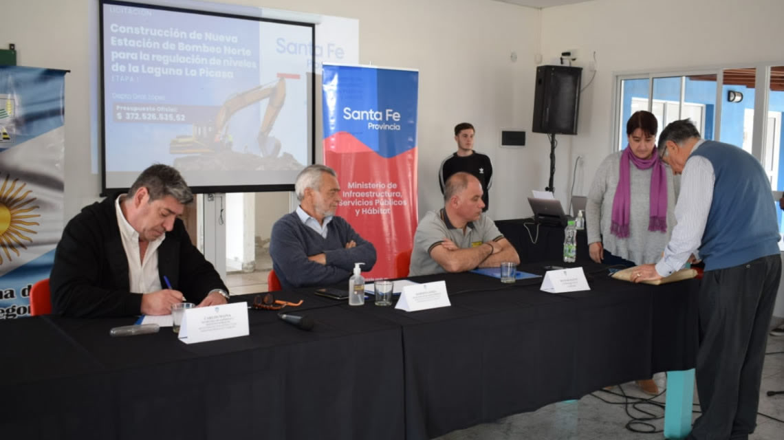 La provincia licitó la construcción de la nueva Estación de Bombeo Norte de la laguna La Picasa