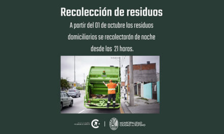 A partir de octubre la recolección de residuos domiciliarios será por la noche