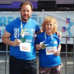 Germán Chiarotto junto a su madre participaron de la maratón de Córdoba