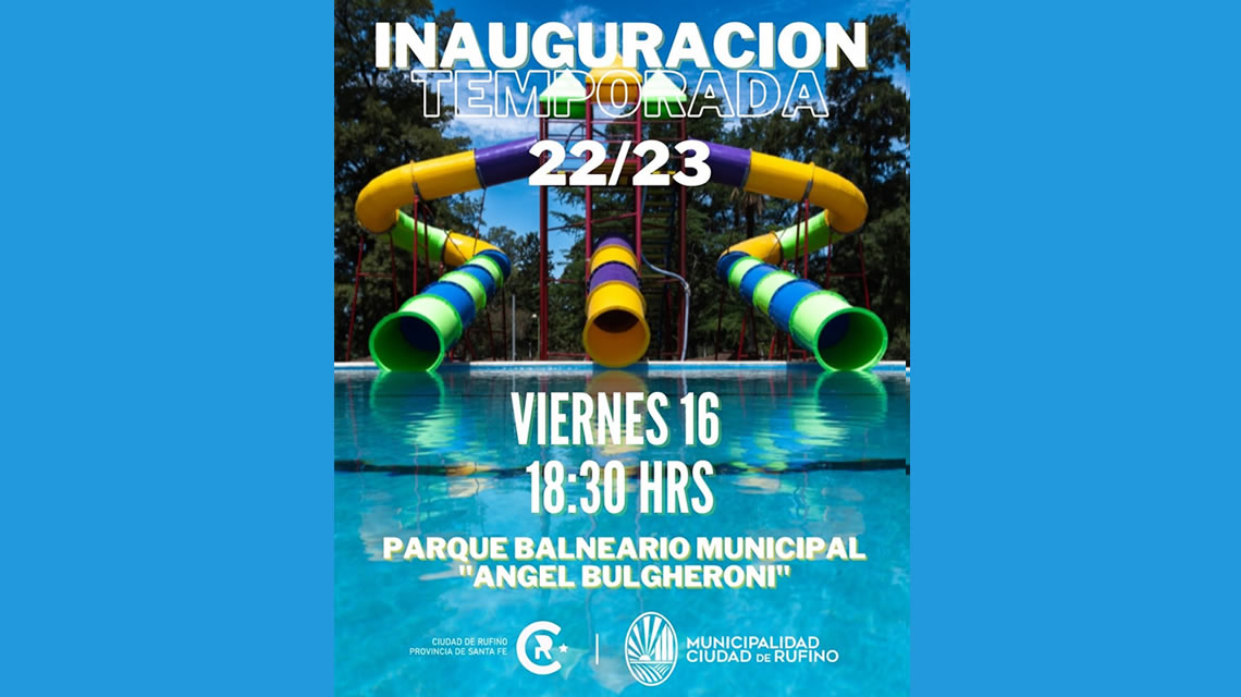 Este viernes se inaugura la nueva temporada del parque balneario municipal