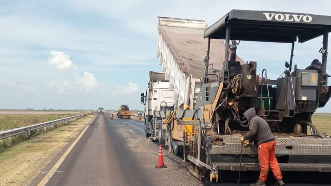Continúan las obras sobre Ruta 7 entre La Picasa y Rufino