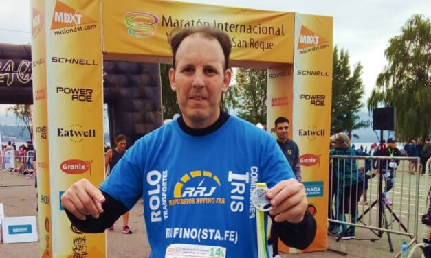 Germán Chiarotto en la Maratón de la Vuelta al Lago San Roque