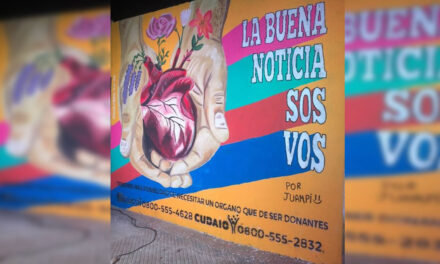 En el Día Nacional de la Donación de órganos, se inauguró el mural propiciado por la familia Saligari Fasano