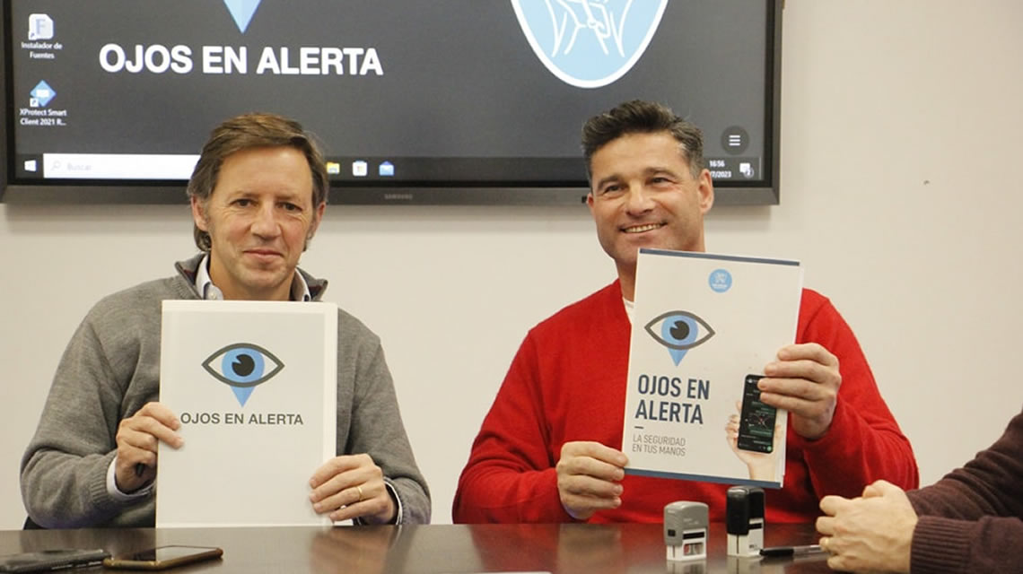 Rufino firmó un convenio para implementar el programa “Ojos en Alerta”