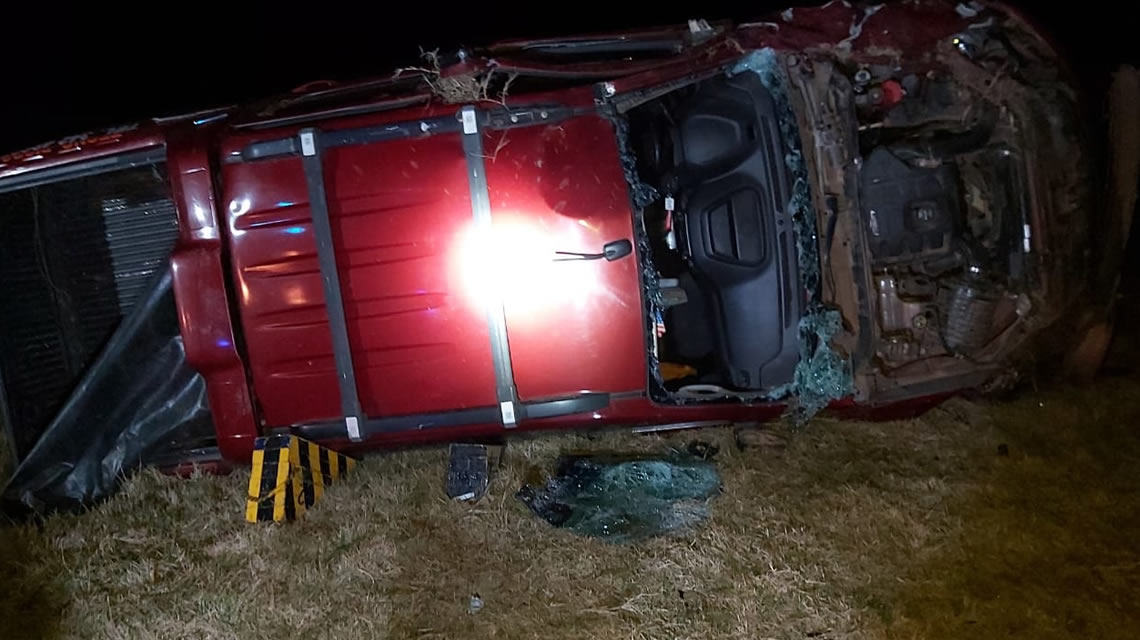 Volcó una camioneta en Ruta 33 a la altura del kilómetro 535