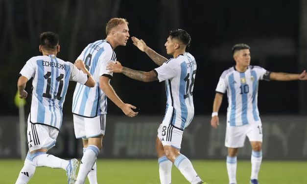 Con un gol del rufinense Gondou, Argentina rescató un empate ante Paraguay en el Preolímpico
