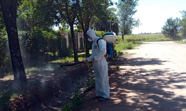 En el sector sur de Rufino fumigan contra los mosquitos del Dengue