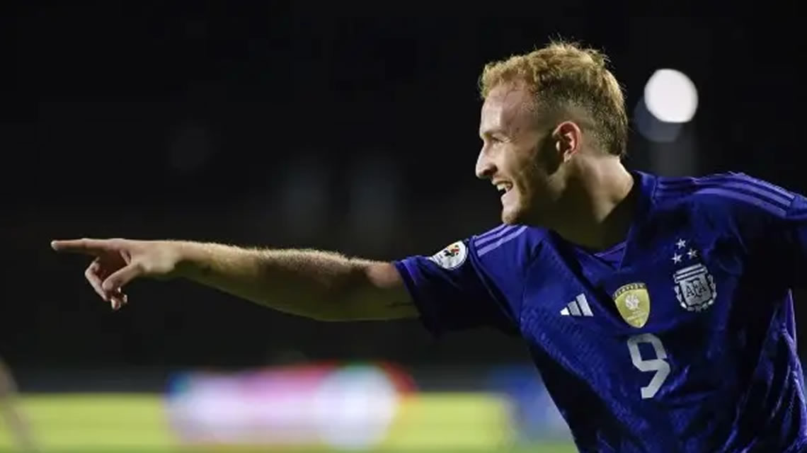 El rufinense Luciano Gondou lo hizo de nuevo anotando uno de los dos goles del seleccionado argentino de fútbol Sub-23